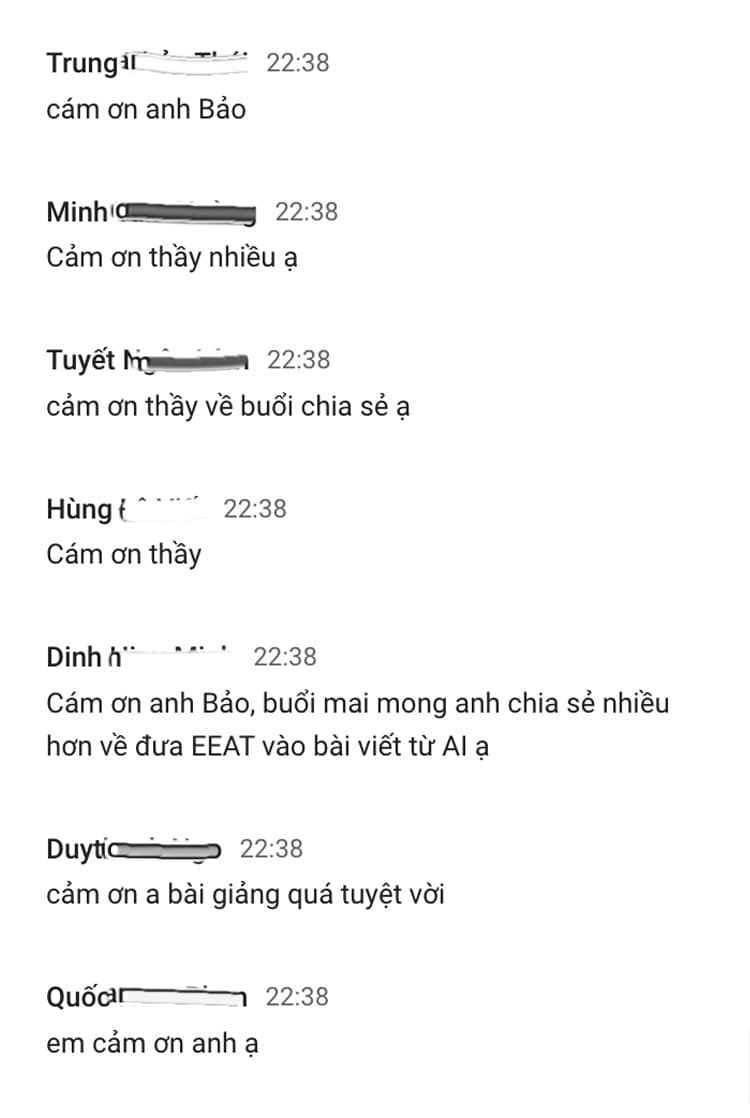 Feedback học viên 6